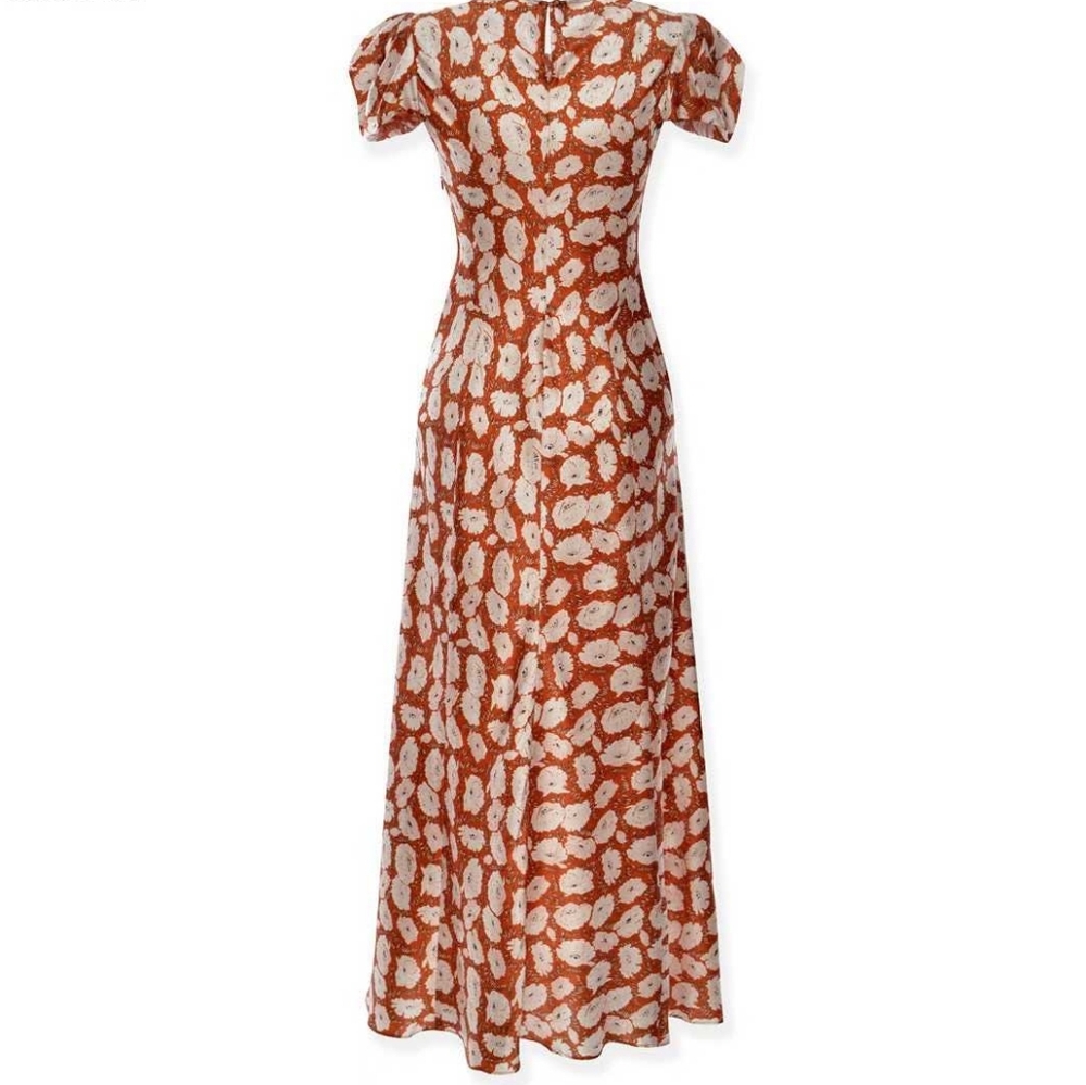 DOEN ALNA DRESS IN ROUGE FLEURS D'ANEMONE - Picture 9 of 13